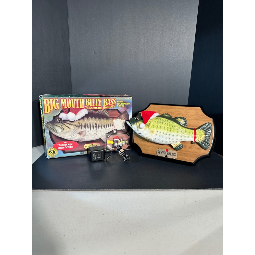 Gemmy Big Mouth Billy Bass Sings for the Holidays Christmas Singing Fish 1999